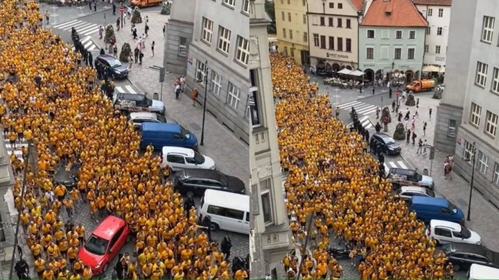 Locura por el Dynamo Dresden: 5.000 aficionados viajaron a Praga ¡para ver un amistoso!