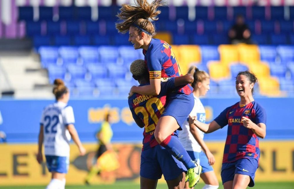 El fútbol femenino español será el último en comenzar. Twitter/FCBarcelonaFemení