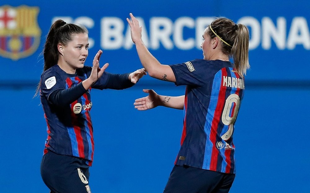 El Barcelona Femenino goleó al Sevilla por 4-0. EFE/Andreu Dalmau