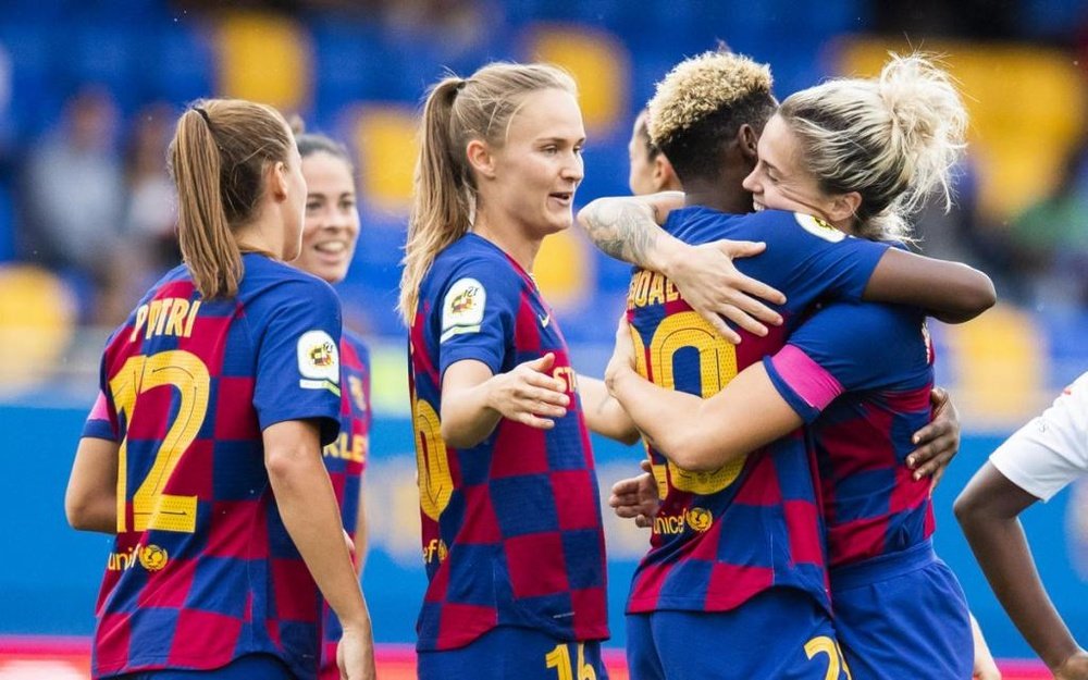 El Barça golea en el otro 'Clásico' femenino. Twitter/FCBarcelonaFemení