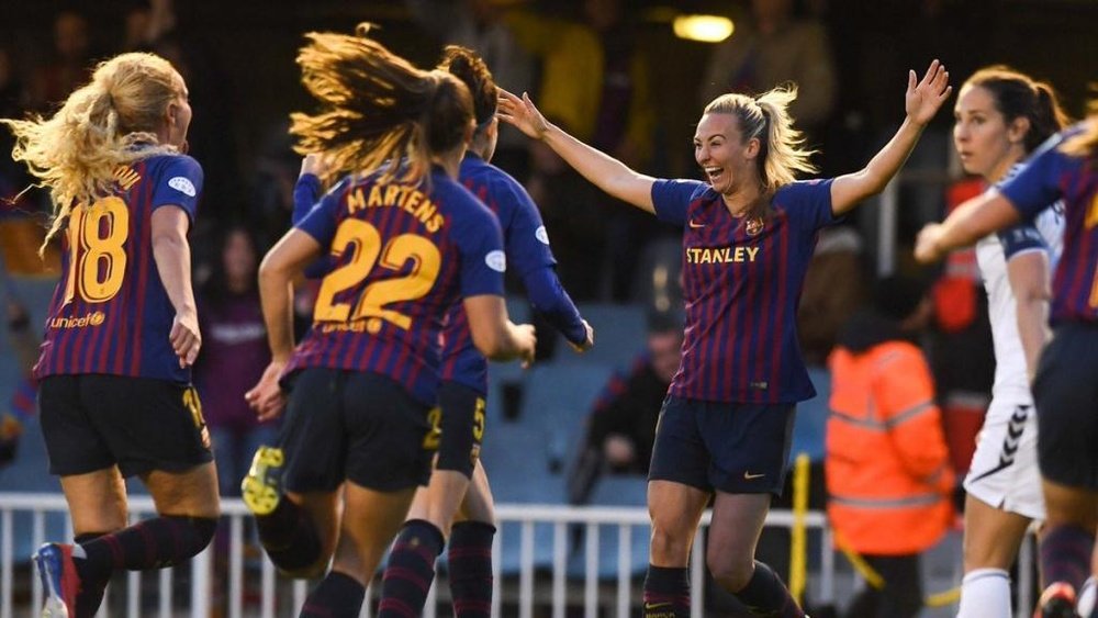 Las jugadores del Barcelona Femenino buscarán el sueño de la Champions. Twitter/FCBfemeni