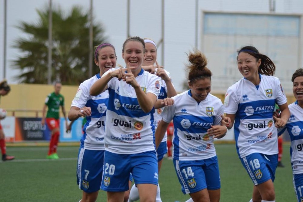 La UDG Tenerife espera que el Heliodoro siga siendo talismán. Twitter/UDGTenerife