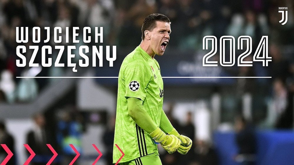 Wojciech Szczesny renovou com a Juventus até 2024. Twitter/juventusfc