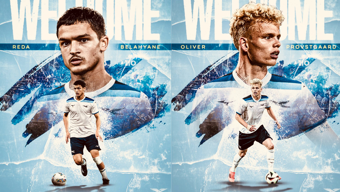 La Lazio ha annunciato gli acquisti di Reda Belahyane dal Verona e Oliver Provstgaard dal Vejle nell'ultimo giorno di mercato. Entrambi arrivano a titolo definitivo e indosseranno rispettivamente le maglie numero 21 e 25.