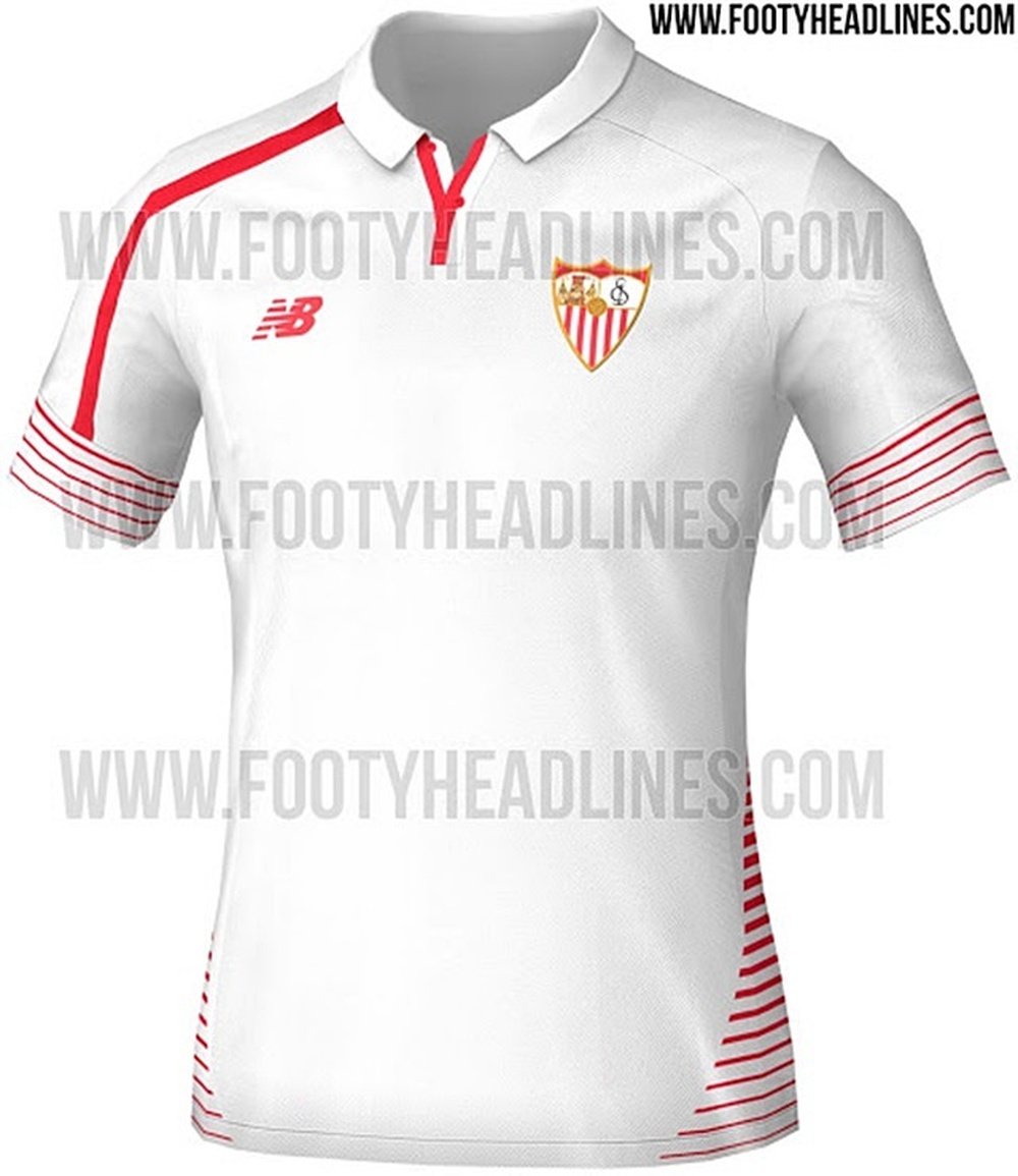 La nueva camiseta local del Sevilla para la temporada 2015-16.