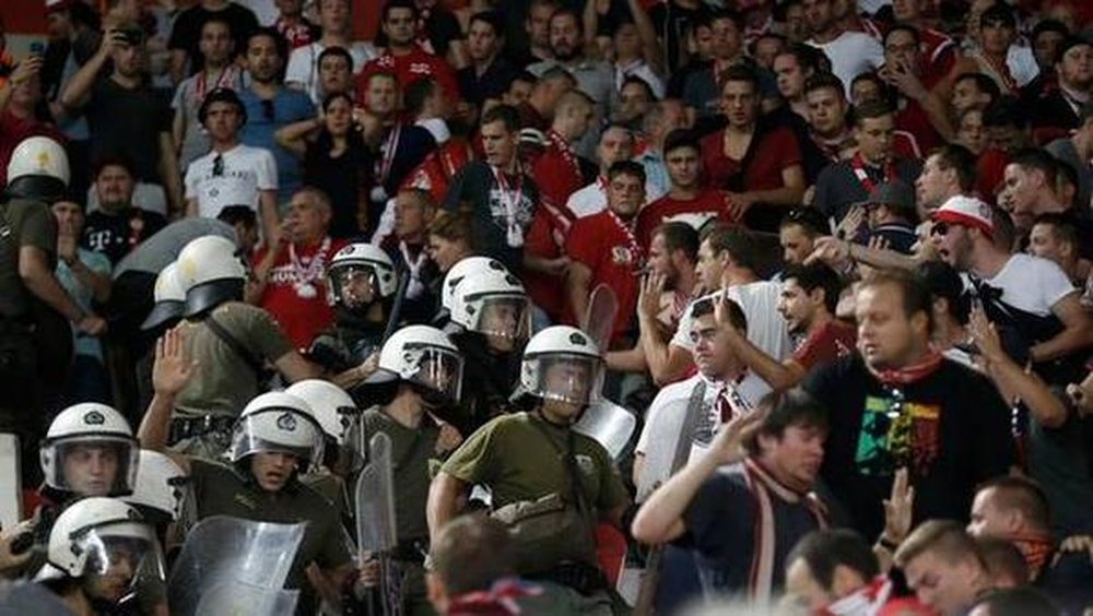 A spokesman for the Bavarians has criticised the excessive use of batons on their visiting . Twitter