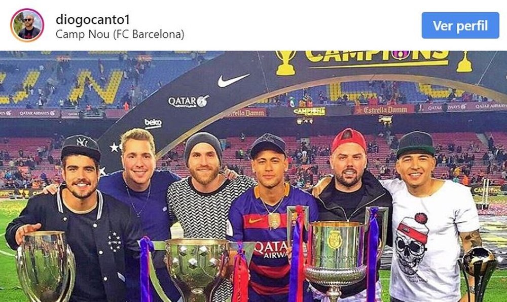 El último guiño indirecto de Neymar al Barça. Instagram/diogocanto21