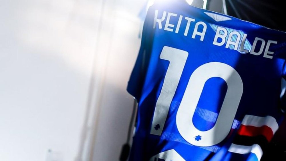 Keita Baldé, nuevo jugador de la Sampdoria. Twitter/sampdoria