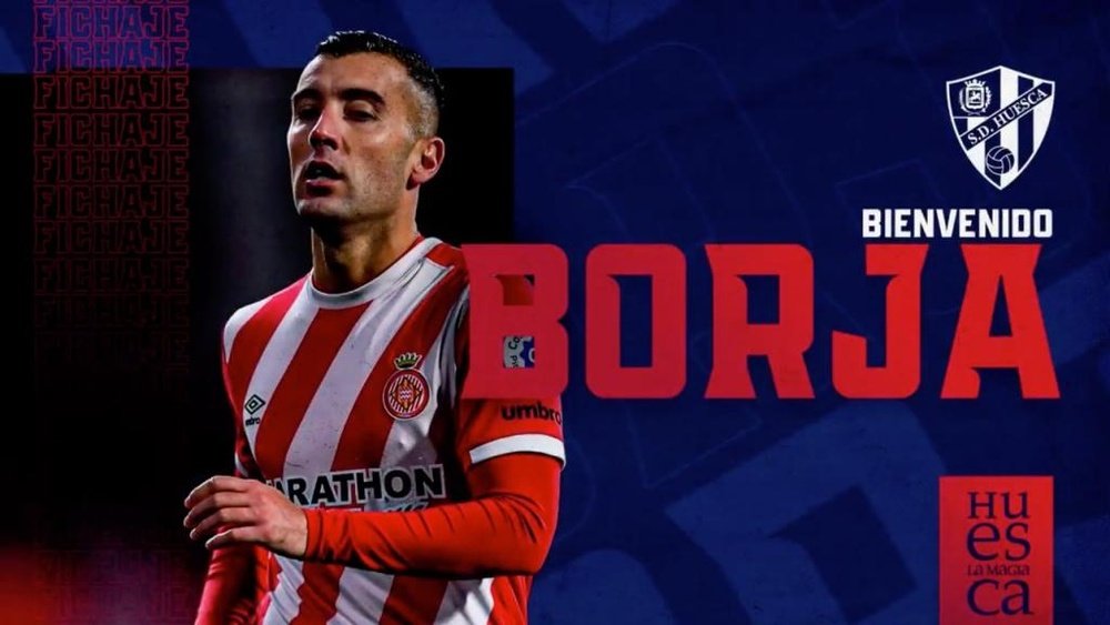 Borja García, nuevo jugador de la SD Huesca. Captura/Twitter/SDHuesca