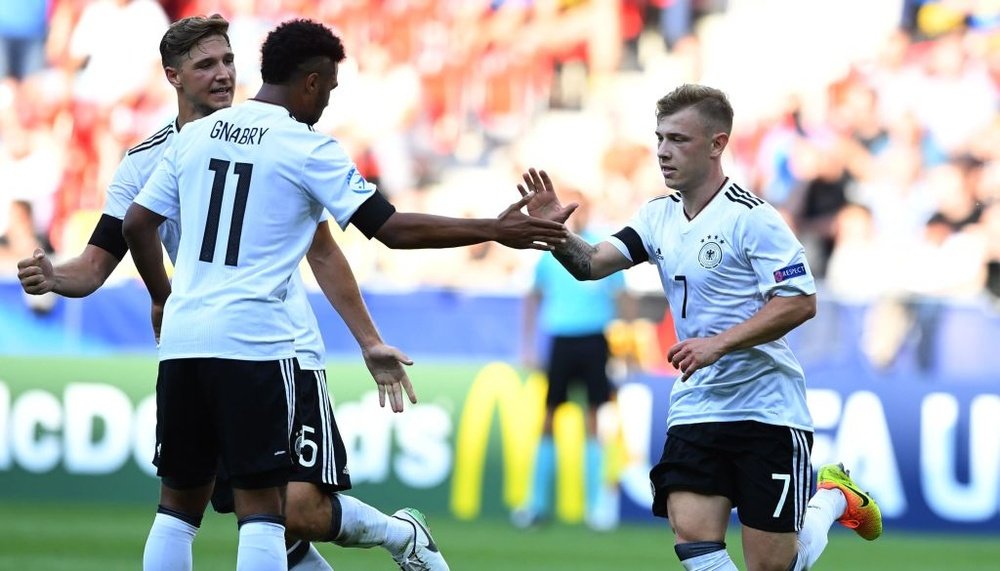 Todos os gols da Alemanha surgiram na segunda parte. Germany