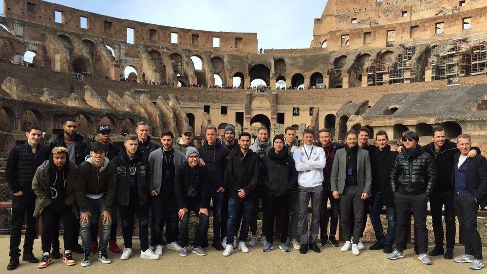 The Germany squad in Roma. DFB