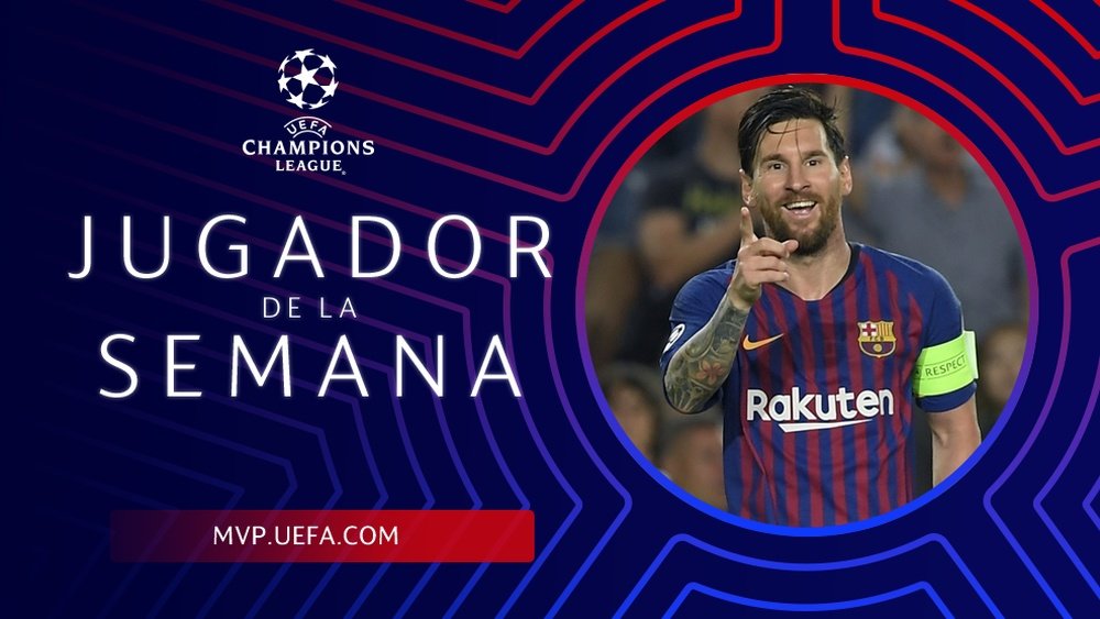 La UEFA eligió a Messi como jugador de la semana. UEFA