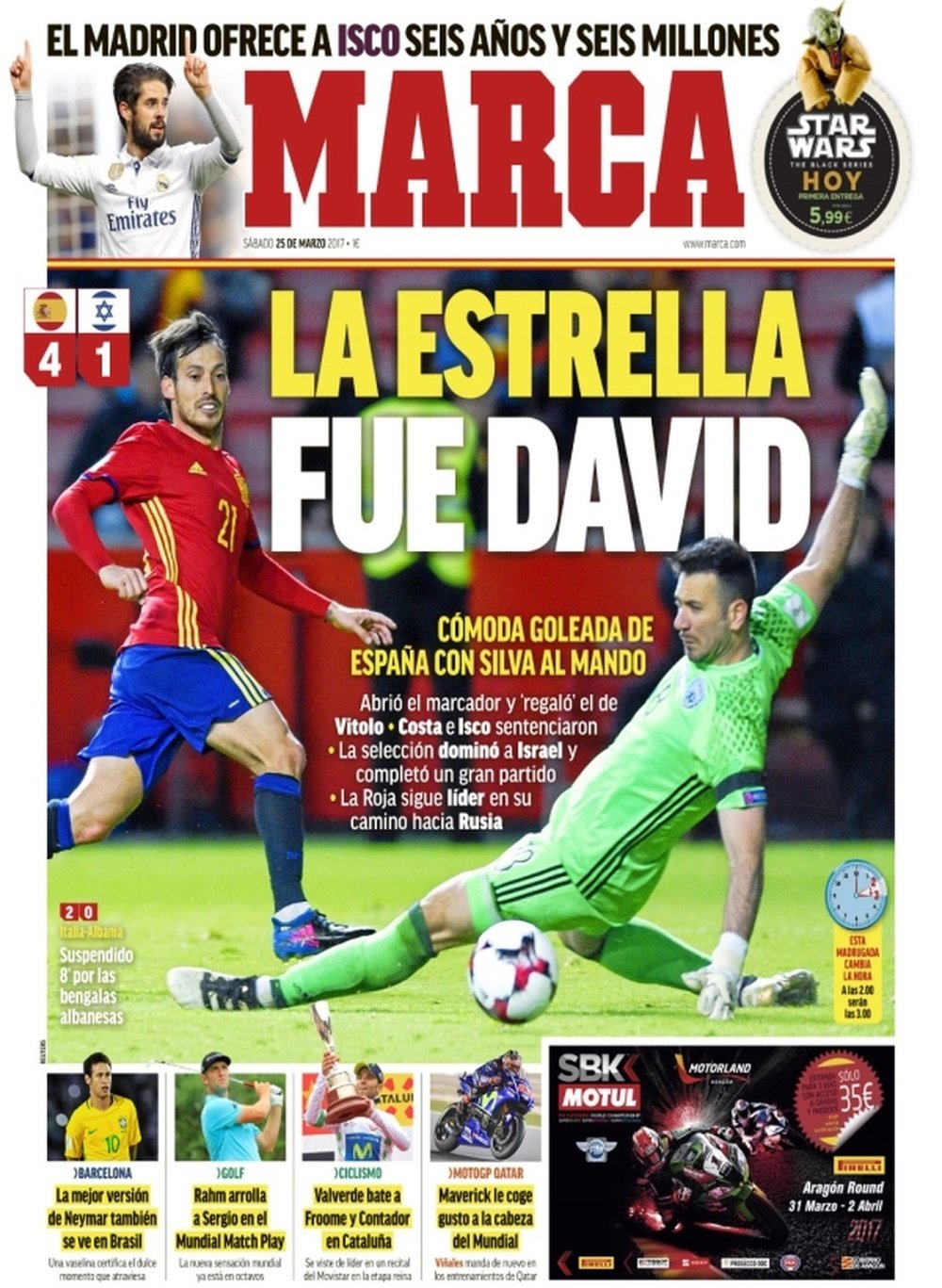 La Selección Española acapara la portada de Marca. Marca