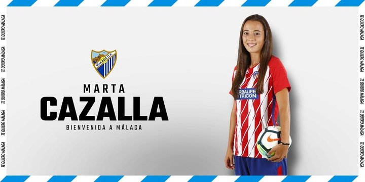 La ex 'colchonera' Marta Cazalla, nueva jugadora del Málaga