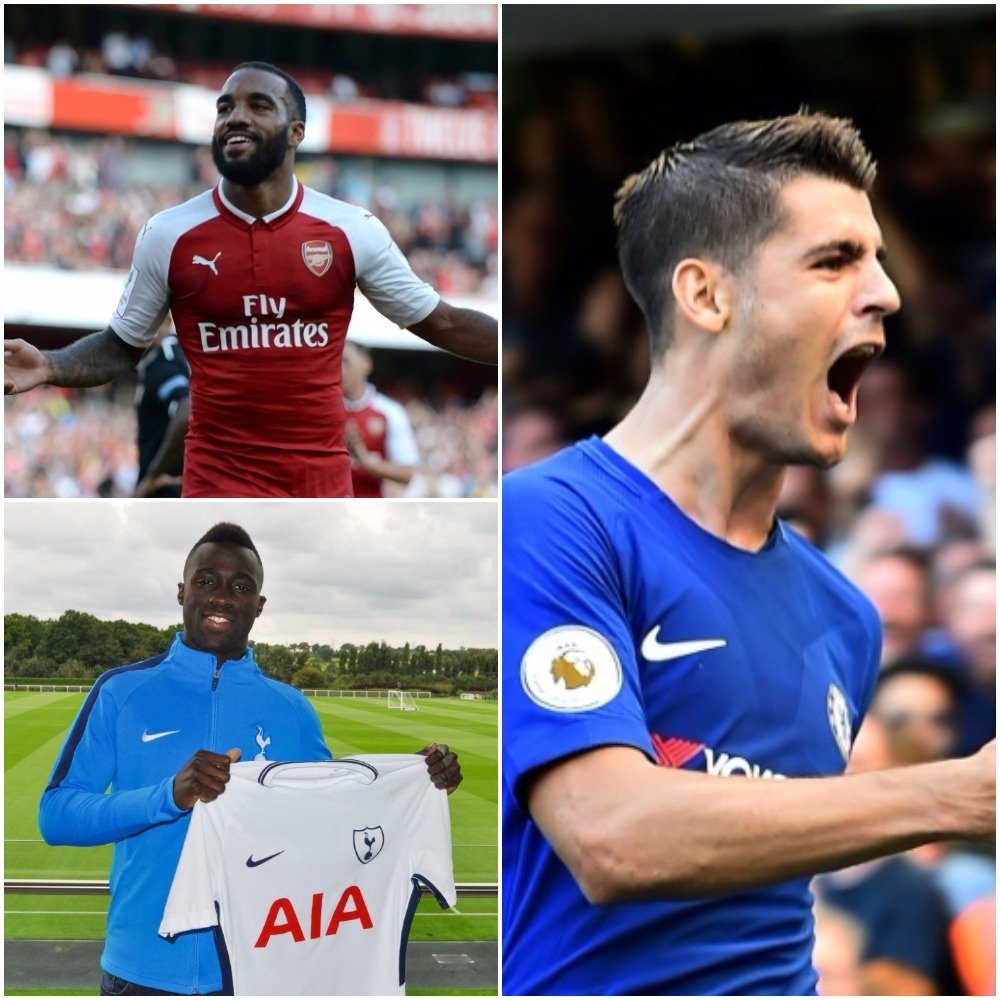 Lacazette, Davinson Sánchez et Morata. BeSoccer