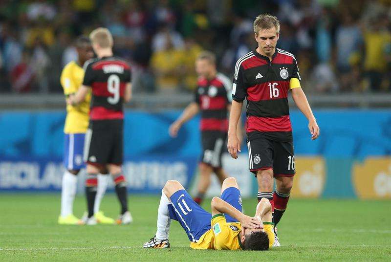 Um triste momento do futebol brasileiro. 