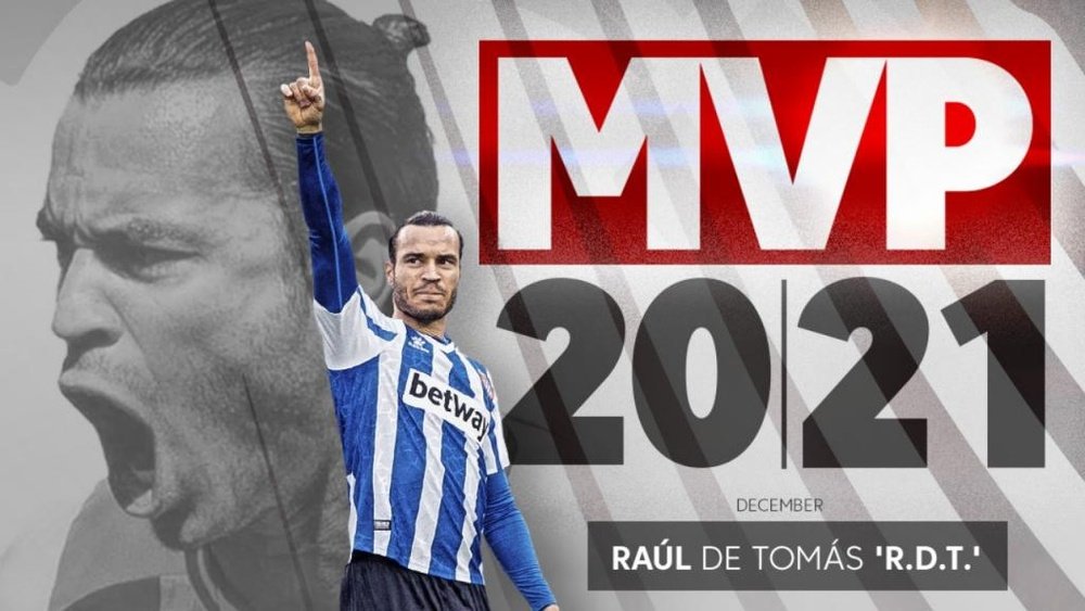 Raúl de Tomás, mejor futbolista de la temporada en Segunda. Captura/LaLiga