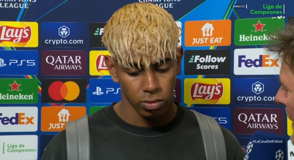 Yamal expressed how much he wanted to win against Inter. Screenshot/MovistarLigadeCampeones