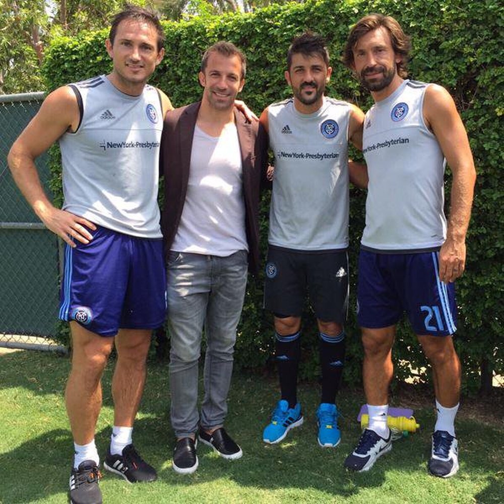 Lampard, Del Piero, Villa y Pirlo. Twitter