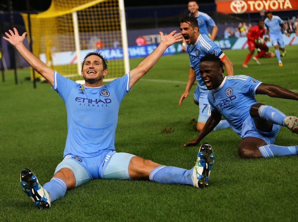 Lampard et ses coéquipier de New York City contre DC United. NYCFC