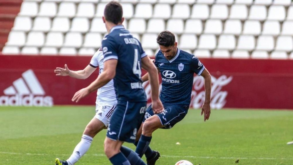 El Albacete supo mantener el 1-0 hasta el final. Twitter/atleticbalears