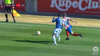 El Algeciras cayó en casa por 1-3 ante el Atlético Sanluqueño. Captura/Footters
