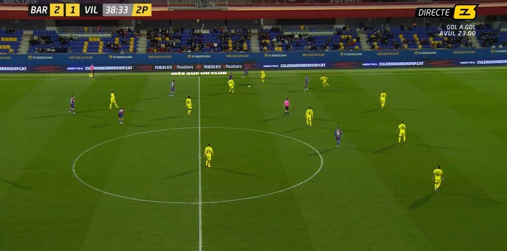 El Barça B continúa su esprint por el 'play off'. Captura/Esport3