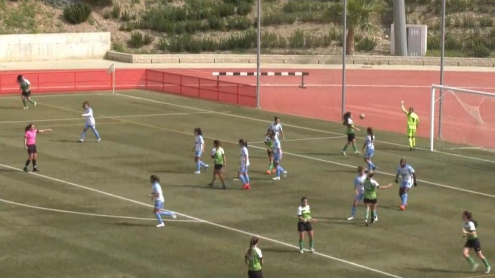 El Málaga Femenino venció al Cáceres. Captura/Footters