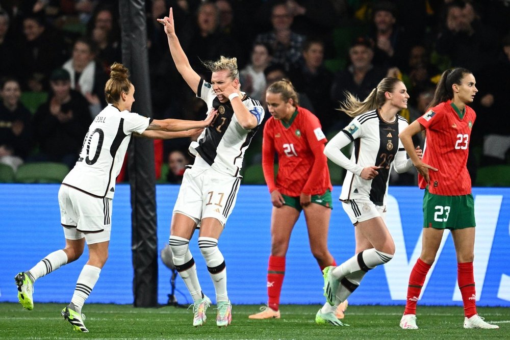 Alexandra Popp lideró la goleada de Alemania ante Marruecos. EFE