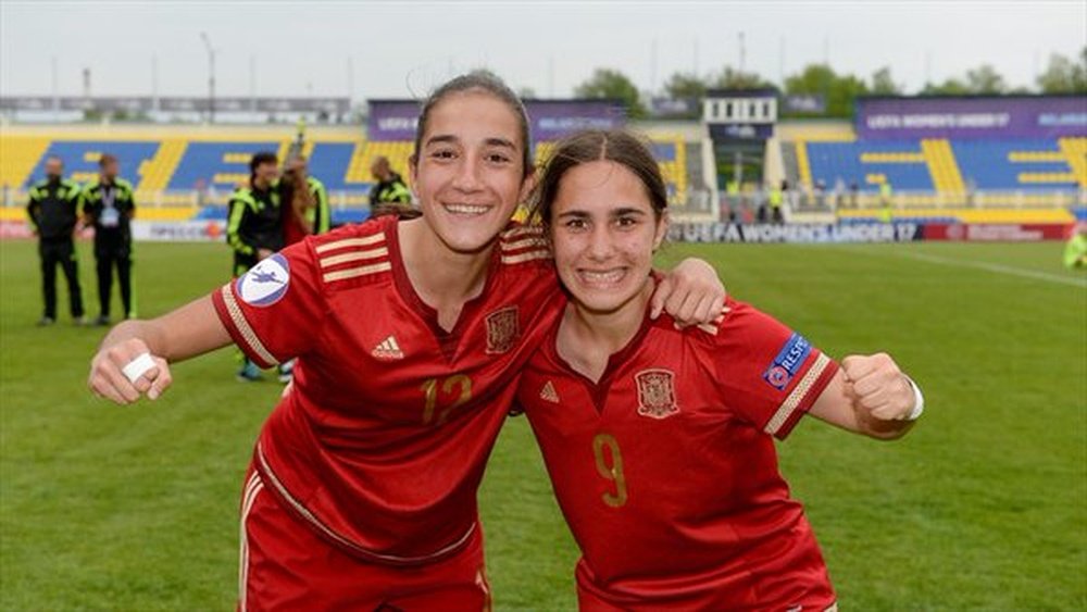 Las jugadoras de la Selección Española Femenina de Fútbol Sub 17. SeFútbol