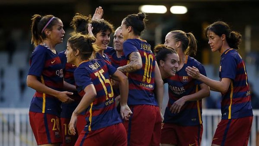 Las jugadoras del Barcelona femenino. FCBFemeni