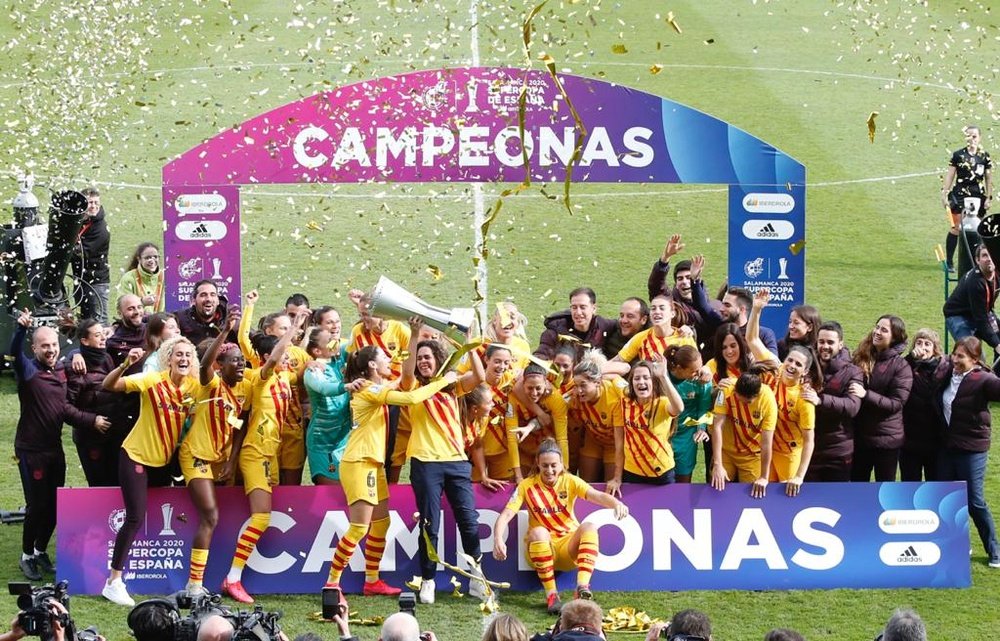 El Barça Femenino se convirtió en el primer Supercampeón de España. Twitter/RFEF