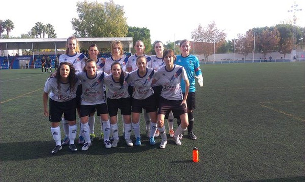 Las jugadoras del CFF Albacete 'B', antes de un partido de esta temporada. Twitter