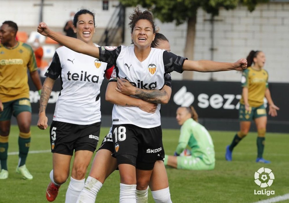 Oriana Altuve anotó el tanto de la victoria del Valencia. LaLiga