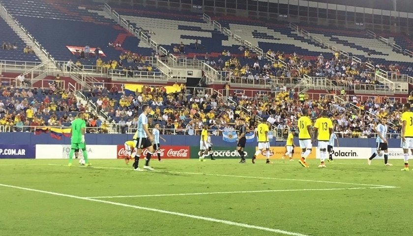 Las selecciones olímpicas de Argentina y Colombia se enfrentaron en Miami con resultado de cero a cero. AFA