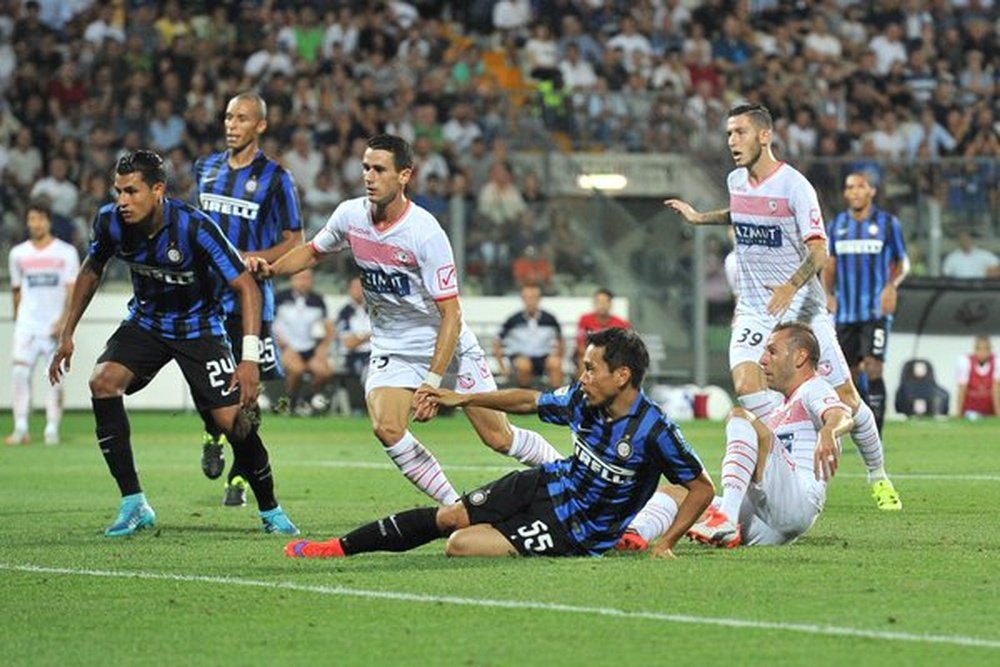 Lasagna le amargó la tarde al Inter en el minuto 92. Twitter