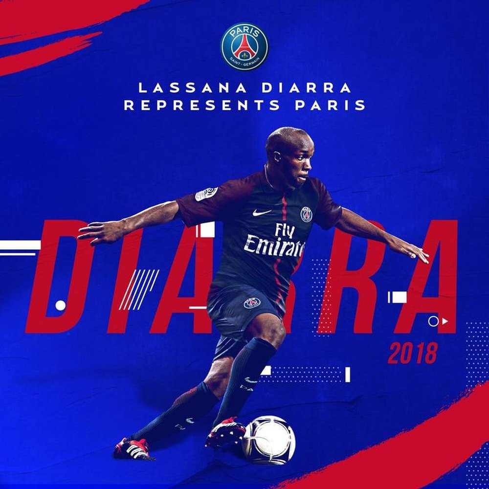 PSG confirm surprise Diarra signing. Twitter/PSG