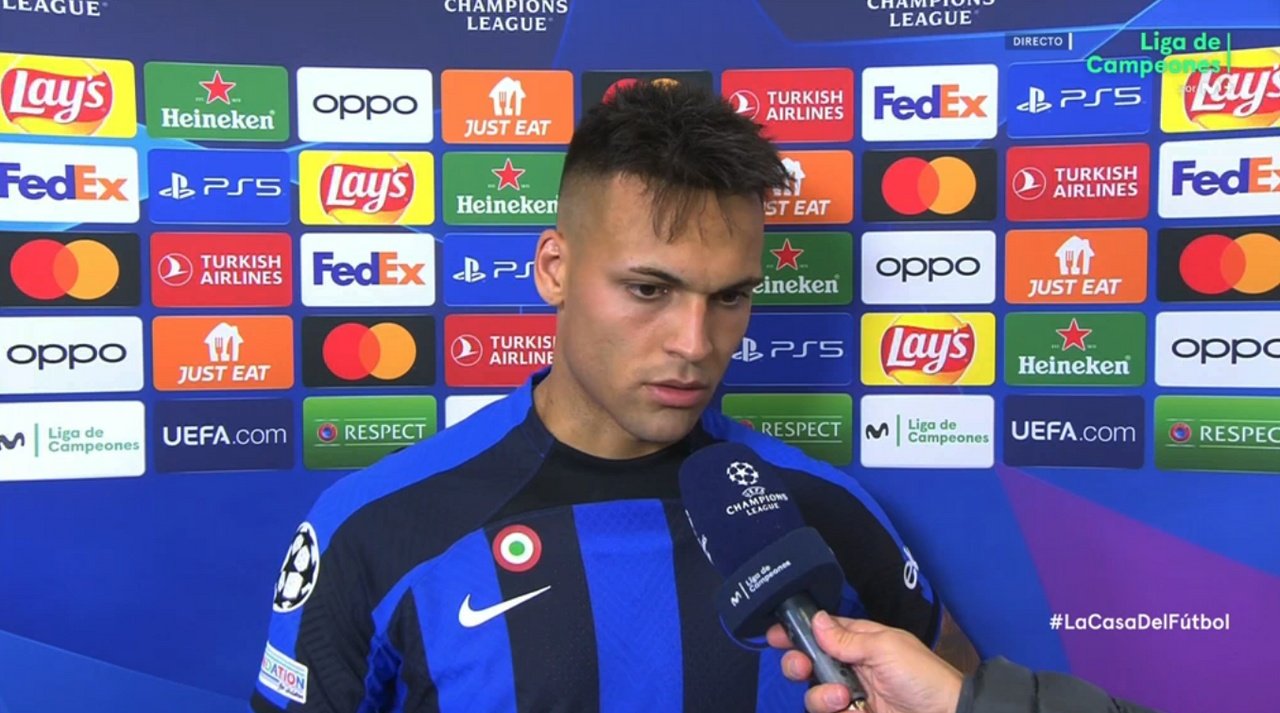 Martinez scored the winner for Inter in the 74th minute. Screenshot/Movistar