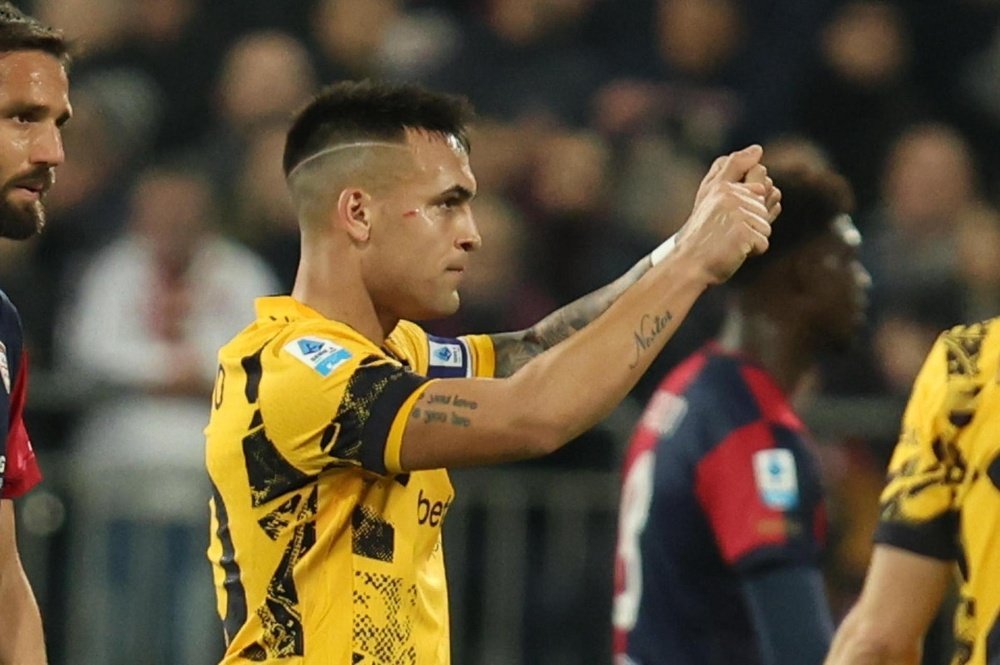 Lautaro Martinez ended an eight-match scoring drought at Cagliari. EFE