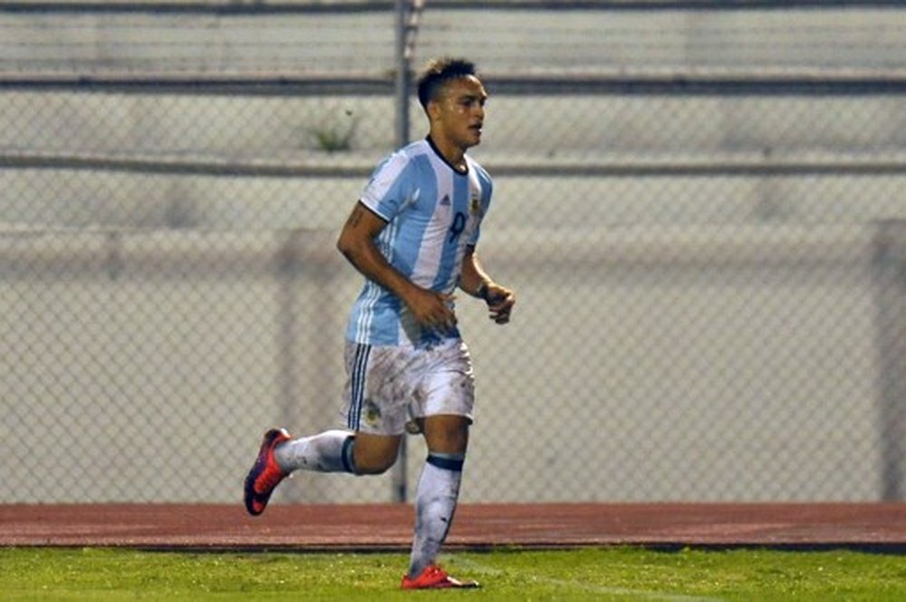 Lautaro Martínez pourrait devenir la nouvelle pépite des 'Colchoneros'. AFP