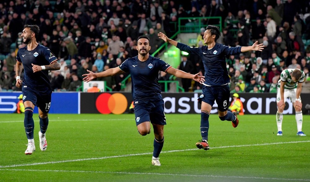 La Lazio venció por 1-2 al Celtic. EFE