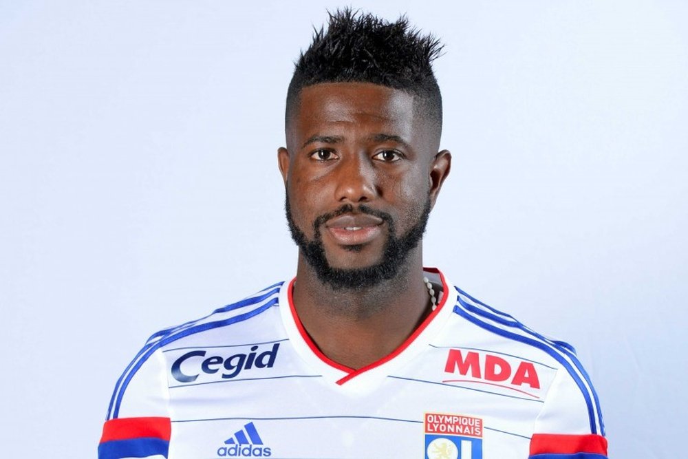 Le milieu de terrain de l'Olympique Lyonnais, Arnold Mvuemba. OL