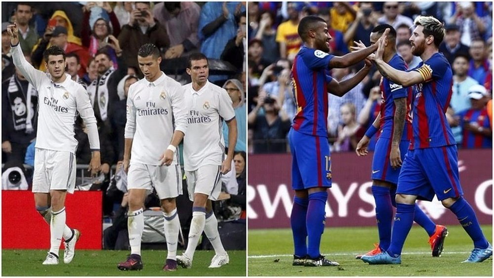 Real Madrid e Barcelona discutem a conquista da liga espanhola 2016/17. EFE