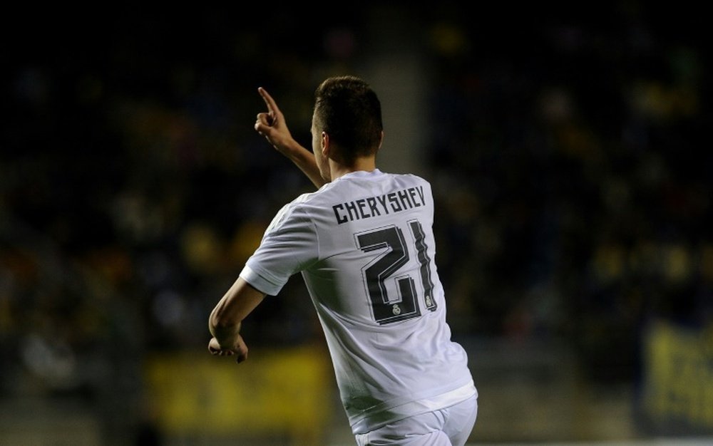 Le Russe du Real Madrid Denis Cheryshev, buteur à Cadiz en Coupe du Roi, le 2 décembre 2015. AFP