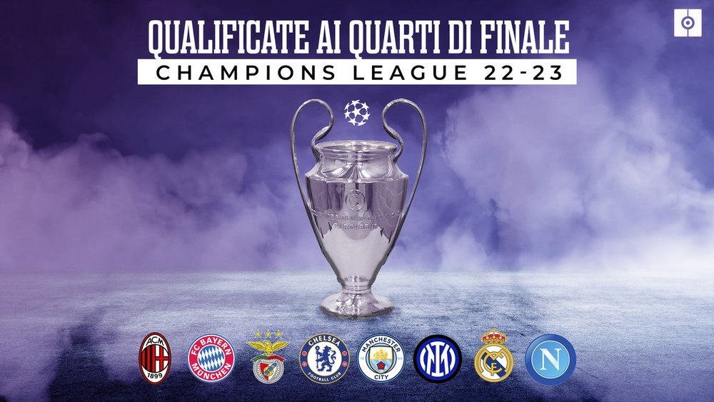 Le otto squadre qualificate ai quarti di finale di Champions 22-23