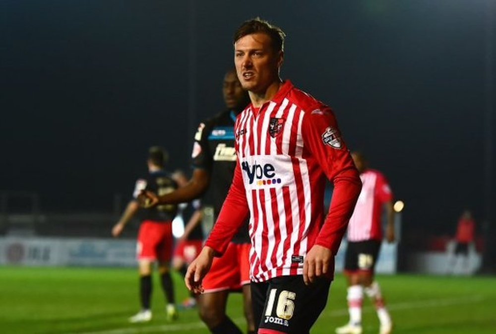 Lee Holmes, del Exeter City. Twitter