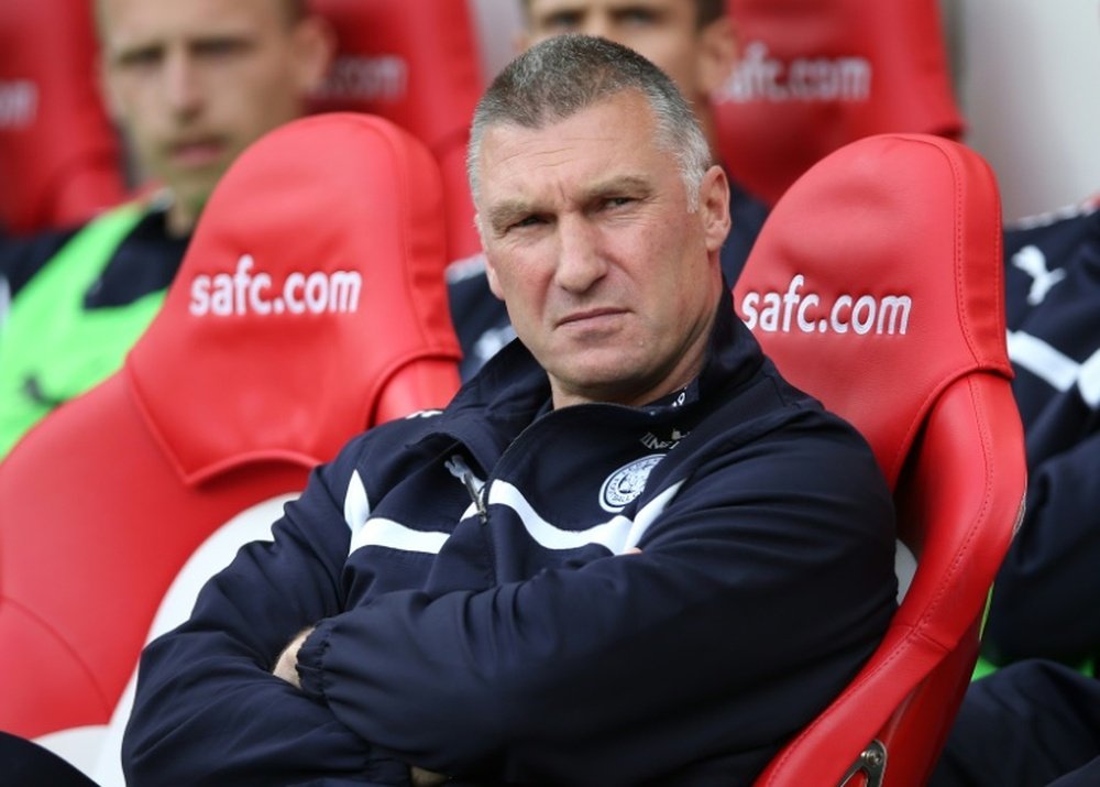 Nigel Pearson llevó a la Premier League al Leicester antes del título de Ranieri. AFP