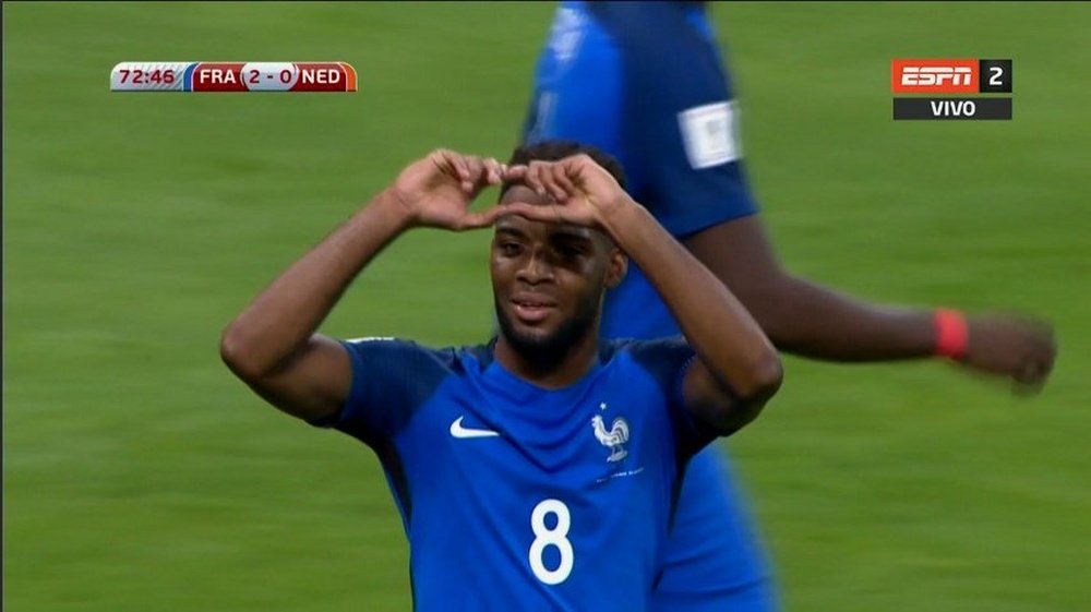 Lemar with a thumping strike against Holland. Twitter