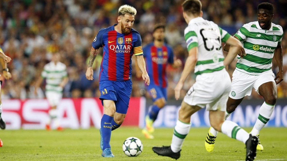Leo Messi brilló ante el Celtic. FCBarcelona