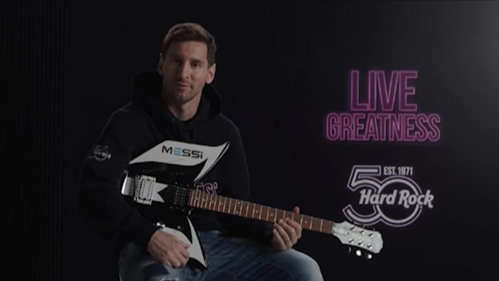 Messi é o novo embaixador da Hard Rock. Captura/HardRock